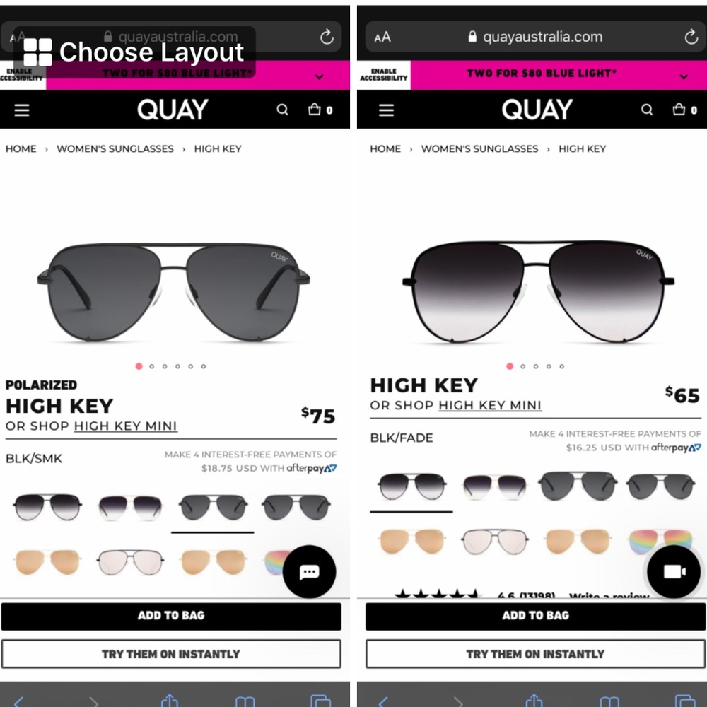 High Key Quay Australia Sunglasses